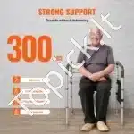 Reguliuojamas tualeto saugos rėmas. 62-77 cm, 44-59 cm,136 kg su rankenomis - Image 2