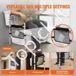 Reguliuojamas tualeto saugos rėmas. 62-77 cm, 44-59 cm,136 kg su rankenomis - Image 4