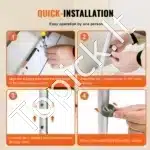 Reguliuojamo aukščio ir pločio tualeto atrama su porankiais,136 kg - Image 6