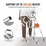 Reguliuojamo aukščio vaikštynė, 770-889 mm, aliuminio lydinys, sulankstoma, atlaiko iki 158 kg - Image 2