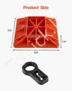 Remo tipo domkrato pagrindas, raudonas, 3175 kg - Image 2
