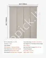 Rudos tamsinančios panelinės žaliuzės (4 vnt.) su reguliuojamu 116–218 cm bėgeliu, karpomu aukščiu, pagamintos iš poliesterio - Image 7