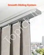 Rudos tamsinančios panelinės žaliuzės (4 vnt.) su reguliuojamu 116–218 cm bėgeliu, karpomu aukščiu, pagamintos iš poliesterio - Image 5