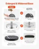 Sidabriniai atitvarų stulpeliai su raudonomis virvėmis, 8 vnt. / 1.5 m - Image 3