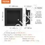 Sieninė dušo niša 40,6×40,6×10,0 cm, vienasluoksnė, atspari vandeniui - Image 6