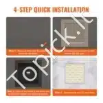 Sieninė dušo niša 40,6×40,6×10,0 cm, vienasluoksnė, atspari vandeniui - Image 4