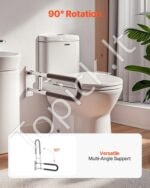 Sieninė rankena tualetui: Kompaktiška atrama su sulankstymo funkcija (60.5 cm) - Image 6