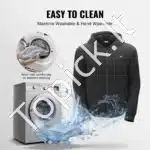 Šildomas Džemperis su Užtrauktuku (XXL Dydis) | Juodas Universalus Megztinis su Gobtuvu - Image 5