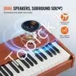 Skaitmeninis pianinas su 88 svertiniais klavišais, stovu, ausinėmis ir pedalais, 1317 x 320 x 740 mm - Image 4