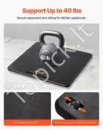 Slankus mobilus vežimėlis virtuvės įrangai, 33×40,6 cm, juodas - Image 8