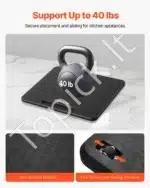 Slankus mobilus vežimėlis virtuvės prietaisams, 26,7×33 cm, juodas - Image 8