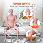 Slaugos Simuliatorius, Viso Kūno Vyro Modelis, Natūralaus Dydžio, PVC Medžiaga – (Mokomasis Manekenas Paciento Priežiūrai, Kateterizavimas) - Image 4