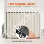 Smėlio spalvos biuro/kambario pertvara su ratukais, 308.5x245.5 cm - Image 3