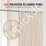 Smėlio spalvos biuro/kambario pertvara su ratukais, 308.5x245.5 cm - Image 4