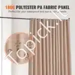 Smėlio spalvos biuro/kambario pertvara su ratukais, 308.5x245.5 cm - Image 4