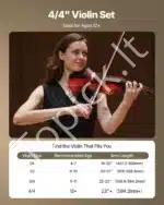 Smuiko komplektas, 4/4 dydis, eglė ir klevas, matinis rudas su raštu, 600x210x85 mm - Image 4