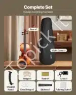 Smuiko komplektas, 4/4 dydis, eglė ir klevas, ruda su raštu, 600x210x85 mm - Image 6