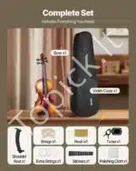 Smuiko komplektas, 4/4 dydžio, rudas, ~60x21x8.5 cm - Image 6