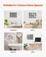 Stačiakampės Ventiliacijos Grotelės su Lamelėmis BE Filtro (67,6x52,5x4 cm) | Baltos Plieninės Grotelės Angai 60,5x45,5 cm - Image 6