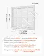 Stačiakampės Ventiliacijos Grotelės su Lamelėmis BE Filtro (67,6x52,5x4 cm) | Baltos Plieninės Grotelės Angai 60,5x45,5 cm - Image 7