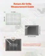 Stačiakampės Ventiliacijos Grotelės su Lamelėmis BE Filtro (67,6x52,5x4 cm) | Baltos Plieninės Grotelės Angai 60,5x45,5 cm - Image 2