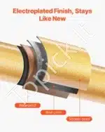 Stalinis LED šviestuvas su juodu audiniu gaubtu, belaidis, įkraunamas - Image 5