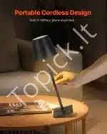 Stalinis LED šviestuvas su nuimamu gaubtu, 2 vnt., belaidis, aukso spalvos - Image 7