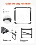 Stogo bagažinė / stogo krepšys, 1216x1020x142 mm / 68 kg - Image 5