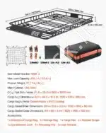 Stogo bagažinė / stogo krepšys, 1625x990x105 mm  113.4 kg - Image 7