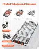 Stogo bagažinė  stogo krepšys, 2120x990x105 mm - Image 3