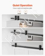 Stumdomų durų bėgelių sistema, iki 150 kg, 132 cm - Image 5