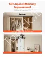 Stumdomų durų bėgelių sistema, iki 150 kg, 91.4 cm - Image 3