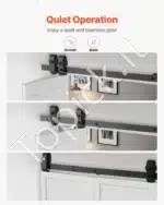 Stumdomų durų bėgelių sistema, iki 150 kg, 91.4 cm - Image 5