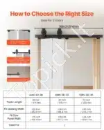 Stumdomų durų bėgelių sistema, iki 150 kg, 91.4 cm - Image 6