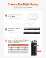 Sukimo spyruoklės garažo vartams, 2 vnt., 5.54x50.8x668 mm - Image 3