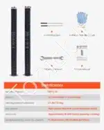 Sukimo spyruoklės garažo vartams, 2 vnt., 6.35x50.8x787 mm - Image 3