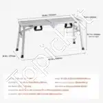 Sulankstoma darbo platforma, reguliuojamo aukščio, iki 180 kg  500, 620 ir 740 mm - Image 7