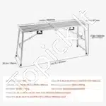 Sulankstoma darbo platforma, reguliuojamo aukščio, iki 400 kg, 800 iki 1295 mm. - Image 7