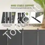 Sulankstoma kambario pertvara, 4 dalys, pilka, 228x172.5 cm - Image 2