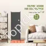 Sulankstoma kambario pertvara, 4 dalys, pilka, 228x172.5 cm - Image 4