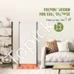 Sulankstoma kambario pertvara, 3 dalys, balta, 228x172.5 cm - Image 4