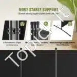 Sulankstoma kambario pertvara, 3 dalys, juoda, 228x172.5 cm - Image 3