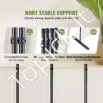 Sulankstoma kambario pertvara, 4 dalys, balta, 228x172.5 cm - Image 2