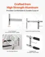 Sulankstoma tualeto sieninė atrama atsistojimui (76.5 cm ilgis), 136 kg - Image 3
