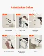 Sulankstoma tualeto sieninė atrama atsistojimui (76.5 cm ilgis), 136 kg - Image 4