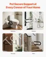 Sulankstoma tualeto sieninė atrama atsistojimui (76.5 cm ilgis), 136 kg - Image 5