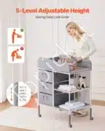 Sulankstomas kūdikių vystymo stalas, iki 29.94 kg, pilkos spalvos - Image 2