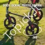 Sulankstomas vaikštynis-rolatorius senjorams, lengvas, 20 cm ratais, sėdyne ir rankena, aliuminio lydinys, iki 136 kg - Image 3