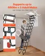 Sulankstomi laiptai palėpei, 299.4 kg, 2.6-2.85 m aukščio, plieniniai  - Image 3