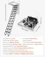 Sulankstomi laiptai palėpei, 299.4 kg, 2.9-3.1 m aukščio, plieniniai  - Image 7